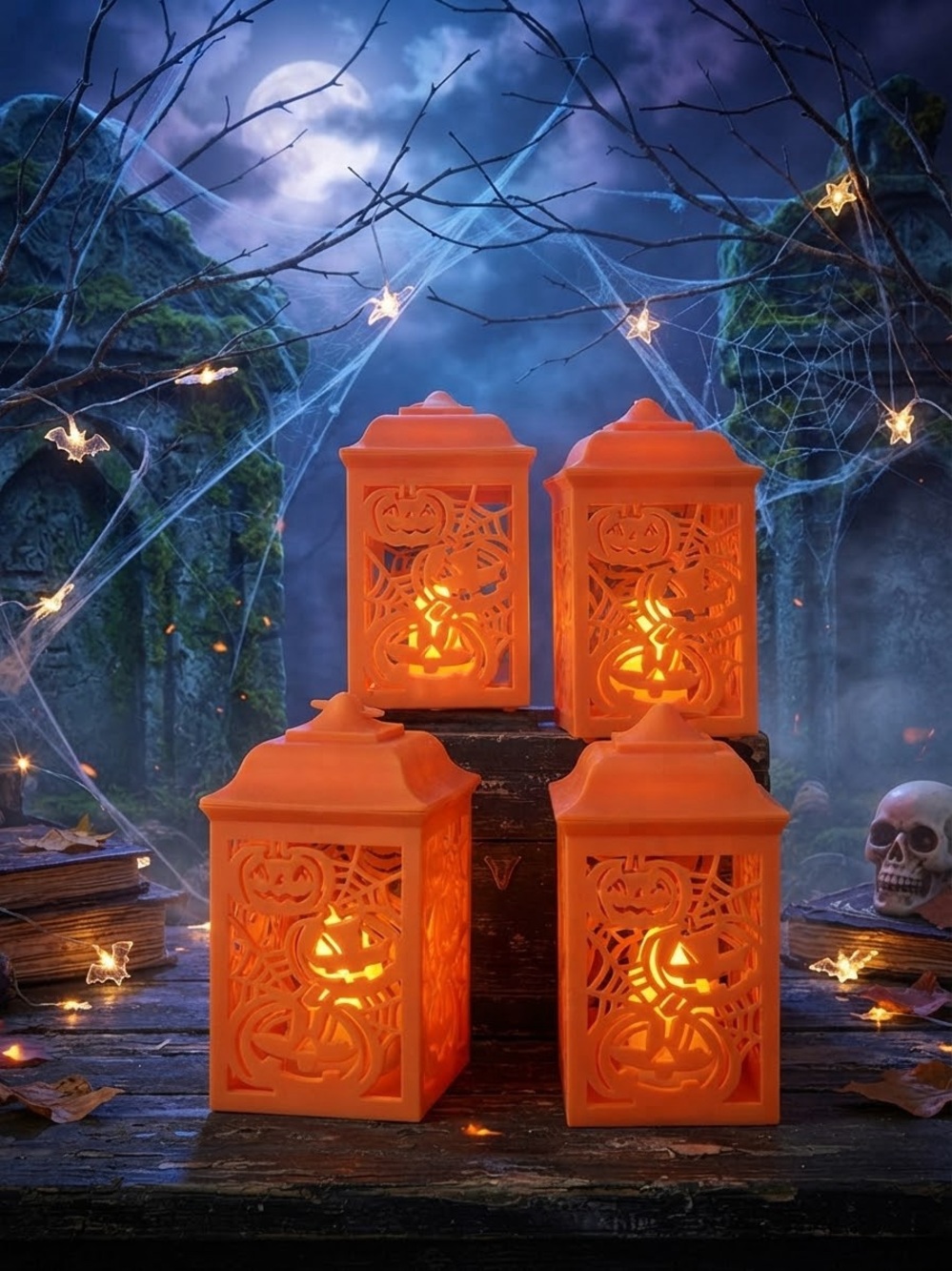 Halloween Pumpkin Lantern Set